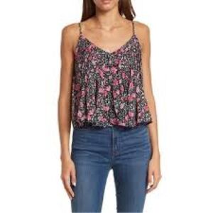 ASTR Floral Black and Pink Women's Top size XS